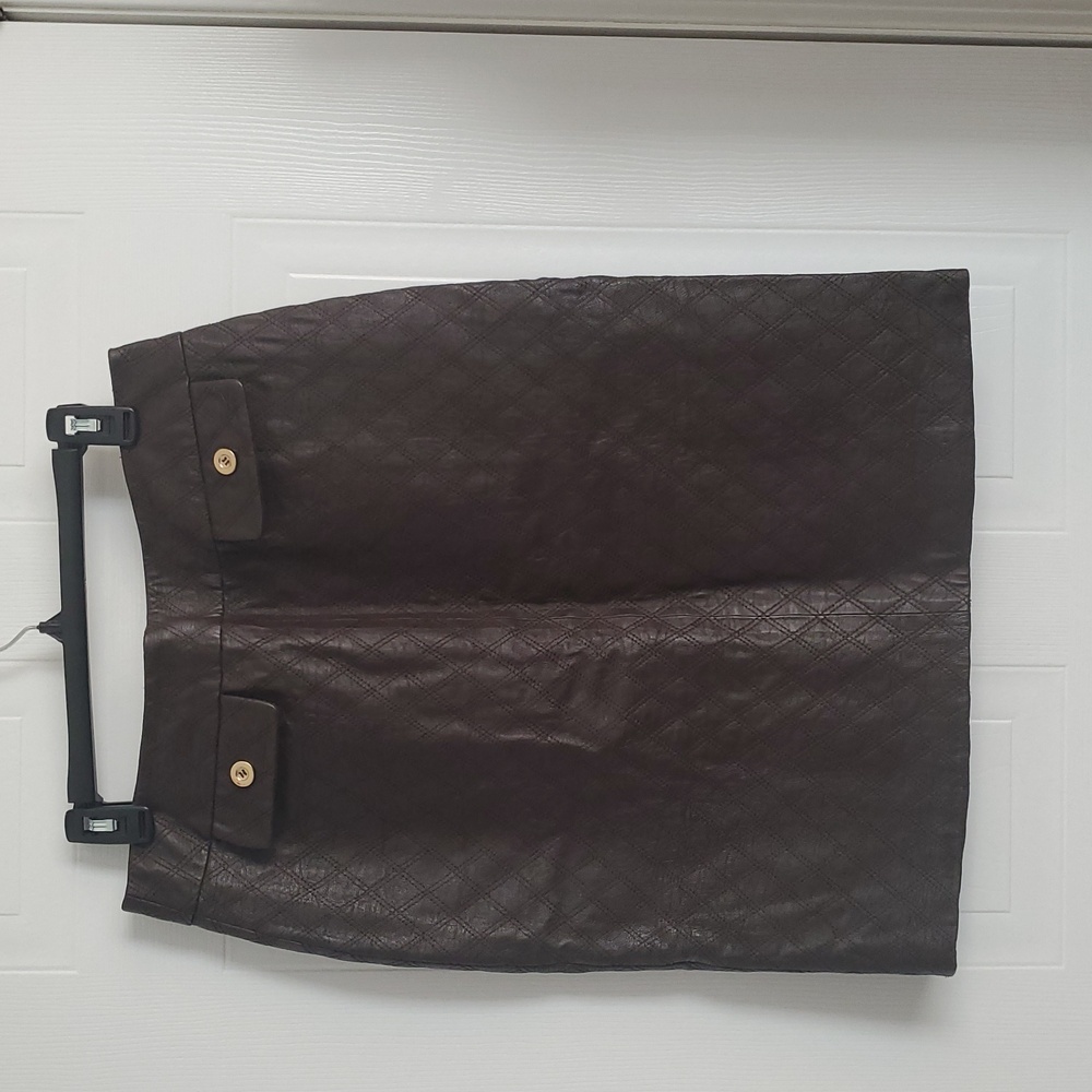 Chadwicks Dark Brown Quilted Pencil Skirt